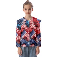 Us Presidential Election Colorful Vibrant Pattern Design  Kids  Peter Pan Collar Blouse by dflcprintsclothing