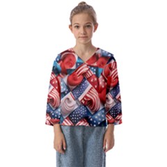 Us Presidential Election Colorful Vibrant Pattern Design  Kids  Sailor Shirt by dflcprintsclothing