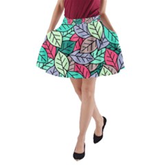 Pattern Leaves Background Nature A-line Pocket Skirt by Proyonanggan