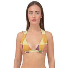Square Cube Shape Colourful Double Strap Halter Bikini Top by Proyonanggan
