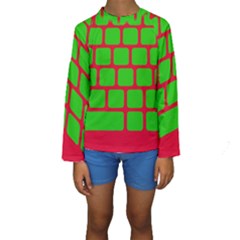Keyboard Keys Computer Input Pc Kids  Long Sleeve Swimwear by Ravend