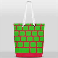 Keyboard Keys Computer Input Pc Full Print Rope Handle Tote (small) by Ravend