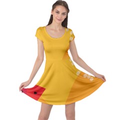 Watermelon Flower Cap Sleeve Dress by Bedest