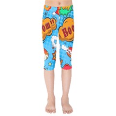 Comical Words Animals Comic Omics Crazy Graffiti Kids  Capri Leggings  by Bedest
