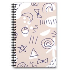 Abstract Leaf Nature Natural Beautiful Summer Pattern 5 5  X 8 5  Notebook by Bedest