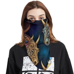 Schwarz Pferde Muster Face Covering Bandana (triangle) by 2607694c