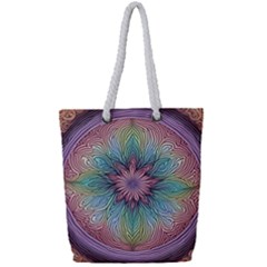 Orange3 Pattern 4 Full Print Rope Handle Tote (small) by 2607694c