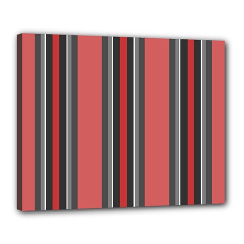 Rosa Grau Streifen Canvas 20  X 16  (stretched) by 2607694c
