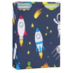 Big Set Cute Astronauts Space Planets Stars Aliens Rockets Ufo Constellations Satellite Moon Rover V Playing Cards Single Design (rectangle) With Custom Box by Bedest