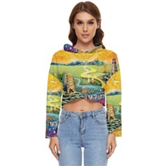 Grateful Dead Golden Road Women s Lightweight Cropped Hoodie by Bedest
