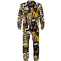 Boom Bang Art Crazy Drawing Graffiti Hello Retro Sayings Yellow OnePiece Jumpsuit (Men) View2