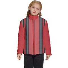 Altrosa Rosa Grau Streifen Kids  Puffer Bubble Jacket Coat by 2607694c