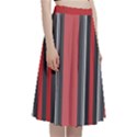 Altrosa Rosa Grau Streifen A-Line Full Circle Midi Skirt With Pocket View3