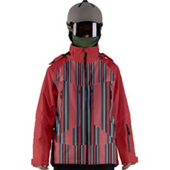 Altrosa Rosa Grau Streifen Men s Zip Ski And Snowboard Waterproof Breathable Jacket by 2607694c