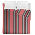 Dunkelrot4 Rosa Grau Streifen Dunkelrot3 Duvet Cover Double Side (Queen Size) View1