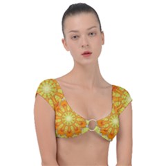 Sunshine-sunny-sun-abstract-yellow - Cap Sleeve Ring Bikini Top by Ravend