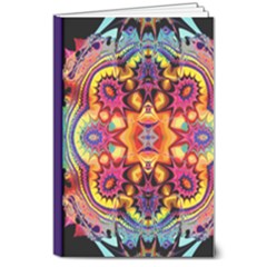Lila Floral Blume 8  X 10  Hardcover Notebook by 2607694c