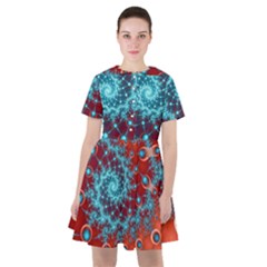 Fractal Pattern Background Sailor Dress by Ket1n9