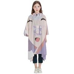 Emilia Rezero Kids  Hooded Rain Ponchos by Azkajaya