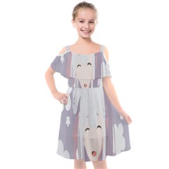 Emilia Rezero Kids  Cut Out Shoulders Chiffon Dress by Azkajaya