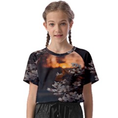 White Flower Kids  Basic T-shirt by Azkajaya