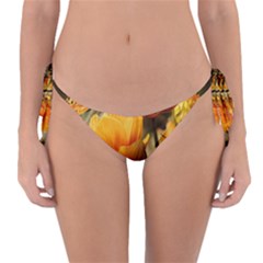 Yellow Butterfly Flower Reversible Bikini Bottoms by Azkajaya