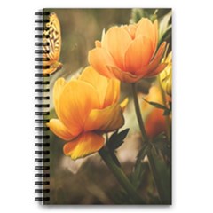 Yellow Butterfly Flower 5 5  X 8 5  Notebook by Azkajaya