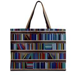 Bookshelf Zipper Mini Tote Bag by Ket1n9
