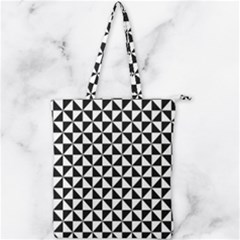Triangle-pattern-simple-triangular Double Zip Up Tote Bag by Ket1n9