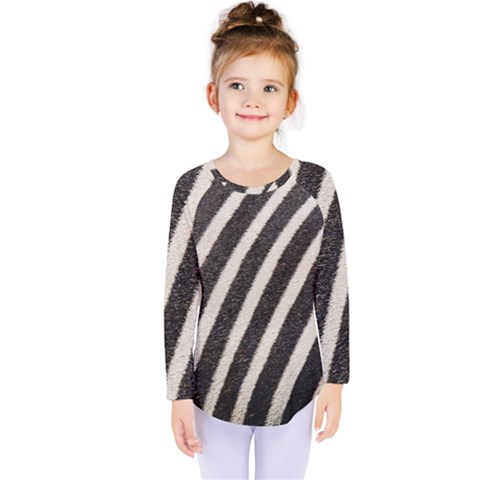 Zebra Zebra Pattern Zebra Fur Zebra Print Strip Kids  Long Sleeve T-shirt by Azkajaya