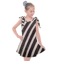 Zebra Zebra Pattern Zebra Fur Zebra Print Strip Kids  Tie Up Tunic Dress by Azkajaya
