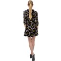 Cat Pattern Pet Drawing Eyes Mini Skater Shirt Dress View2