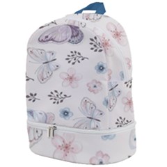 Butterflies Cute Flower Pastel Pattern Zip Bottom Backpack by Loisa77