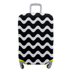 Wave-black White Luggage Cover (small) by kyorashop23