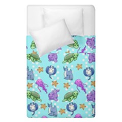 Sea Ocean Sealife Turtle Jellyfish Duvet Cover Double Side (single Size) by Loisa77