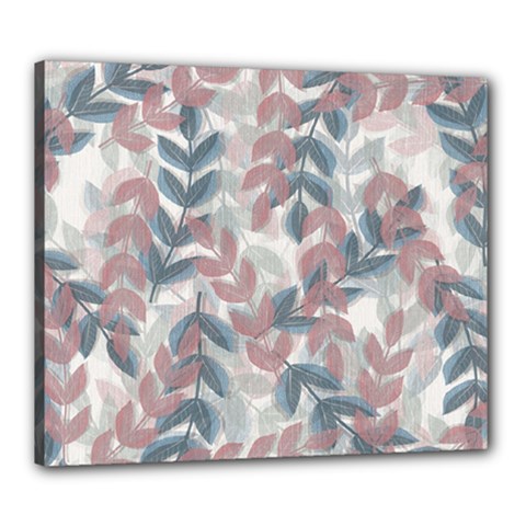 Leaves Pattern Background Nature Canvas 24  X 20  (stretched) by Loisa77