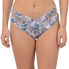 Leaves Pattern Background Nature Double Strap Halter Bikini Bottoms by Loisa77