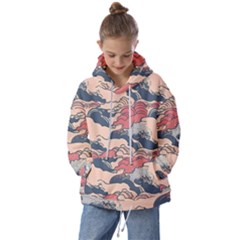 Waves Ocean Sea Water Pattern Rough Seas Digital Art Nature Nautical Kids  Oversized Hoodie by Bedest