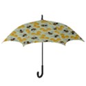 Bees Pattern Honey Bee Bug Honeycomb Honey Beehive Hook Handle Umbrellas (Medium) View3