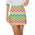 Chevron Pattern Design Texture Mini Front Wrap Skirt View1