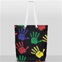 Handprints Hand Print Colourful Full Print Rope Handle Tote (Small) View1