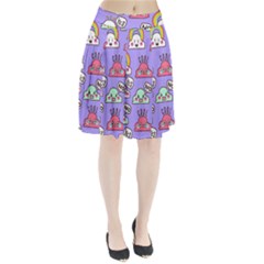 Cloud Seamless Pattern Pleated Skirt by Apen