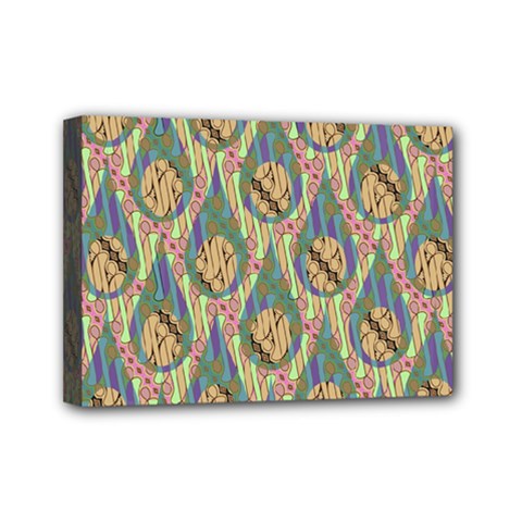 Tribal Background Boho Batik Mini Canvas 7  X 5  (stretched) by anzea
