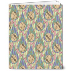 Tribal Background Boho Batik 8  X 10  Hardcover Notebook by anzea