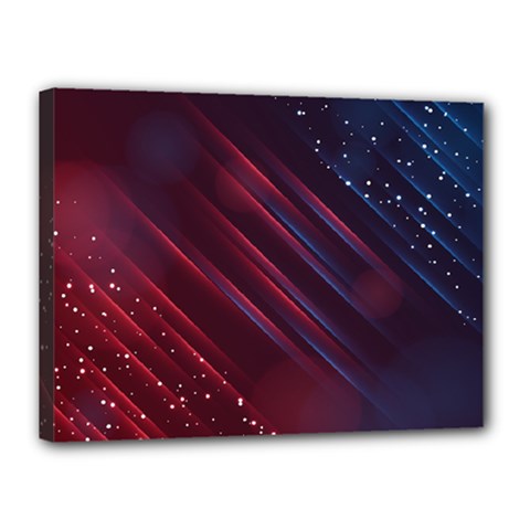 Illustrations Space Purple Canvas 16  X 12  (stretched) by anzea