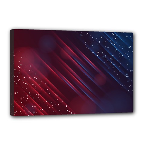 Illustrations Space Purple Canvas 18  X 12  (stretched) by anzea