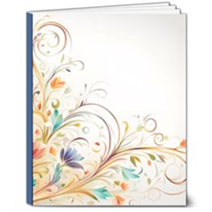 Flower Blau 8  X 10  Softcover Notebook by 2607694c