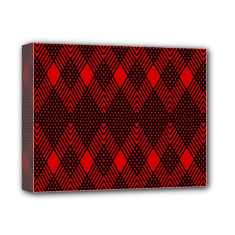 Pattern Red Black, Deluxe Canvas 14  X 11  (stretched) by 2607694c