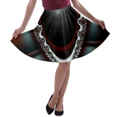 Fractal Eye A-line Skater Skirt by dedoma
