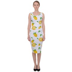 Illustrations Lemon Citrus Fruit Yellow Sleeveless Pencil Dress by anzea